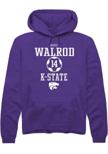 Reece Walrod  Rally K-State Wildcats Mens Purple NIL Sport Icon Long Sleeve Hoodie