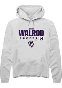 Reece Walrod  Rally K-State Wildcats Mens White NIL Stacked Box Long Sleeve Hoodie