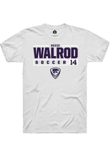 Reece Walrod  K-State Wildcats White Rally NIL Stacked Box Short Sleeve T Shirt