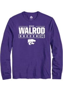 Reece Walrod  K-State Wildcats Purple Rally NIL Stacked Box Long Sleeve T Shirt