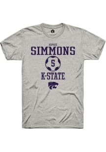 Sophie Simmons  K-State Wildcats Ash Rally NIL Sport Icon Short Sleeve T Shirt