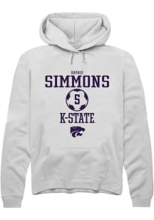 Sophie Simmons  Rally K-State Wildcats Mens White NIL Sport Icon Long Sleeve Hoodie