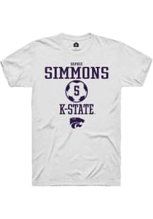 Sophie Simmons  K-State Wildcats White Rally NIL Sport Icon Short Sleeve T Shirt