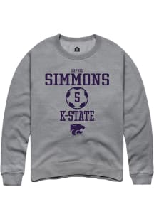 Sophie Simmons  Rally K-State Wildcats Mens Graphite NIL Sport Icon Long Sleeve Crew Sweatshirt