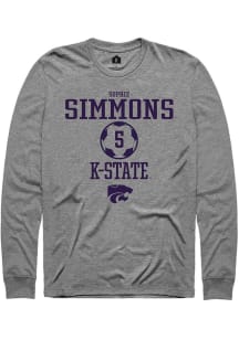 Sophie Simmons  K-State Wildcats Graphite Rally NIL Sport Icon Long Sleeve T Shirt