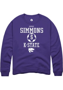 Sophie Simmons  Rally K-State Wildcats Mens Purple NIL Sport Icon Long Sleeve Crew Sweatshirt