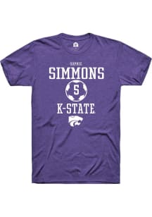 Sophie Simmons  K-State Wildcats Purple Rally NIL Sport Icon Short Sleeve T Shirt
