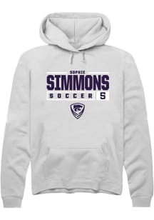 Sophie Simmons  Rally K-State Wildcats Mens White NIL Stacked Box Long Sleeve Hoodie