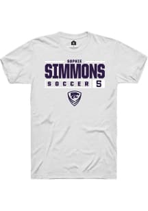 Sophie Simmons  K-State Wildcats White Rally NIL Stacked Box Short Sleeve T Shirt