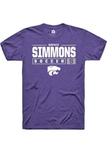 Sophie Simmons  K-State Wildcats Purple Rally NIL Stacked Box Short Sleeve T Shirt