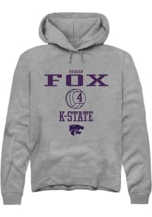 Reagan Fox  Rally K-State Wildcats Mens Graphite NIL Sport Icon Long Sleeve Hoodie