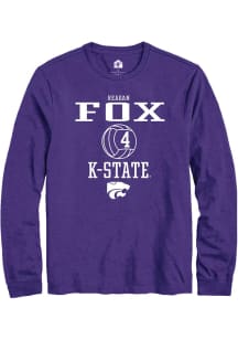 Reagan Fox  K-State Wildcats Purple Rally NIL Sport Icon Long Sleeve T Shirt