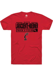 Juliette Laracuente-Huebner  Cincinnati Bearcats Red Rally NIL Stacked Box Short Sleeve T Shirt