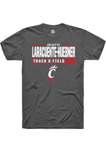Juliette Laracuente-Huebner  Cincinnati Bearcats Dark Grey Rally NIL Stacked Box Short Sleeve T Sh..