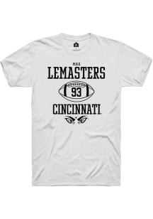 Max Lemasters  Cincinnati Bearcats White Rally NIL Sport Icon Short Sleeve T Shirt