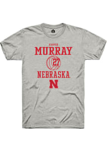 Harper Murray  Nebraska Cornhuskers Ash Rally NIL Sport Icon Short Sleeve T Shirt