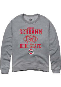Brennen Schramm  Rally Ohio State Buckeyes Mens Graphite NIL Sport Icon Long Sleeve Crew Sweatshir..