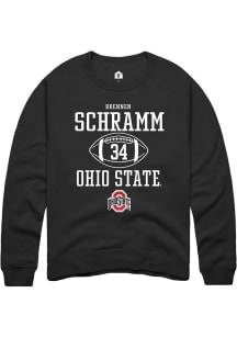 Brennen Schramm  Rally Ohio State Buckeyes Mens Black NIL Sport Icon Long Sleeve Crew Sweatshirt