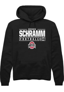 Brennen Schramm  Rally Ohio State Buckeyes Mens Black NIL Stacked Box Long Sleeve Hoodie