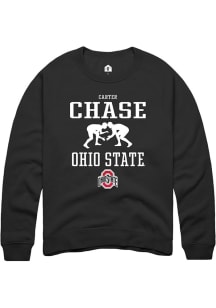 Carter Chase  Rally Ohio State Buckeyes Mens Black NIL Sport Icon Long Sleeve Crew Sweatshirt