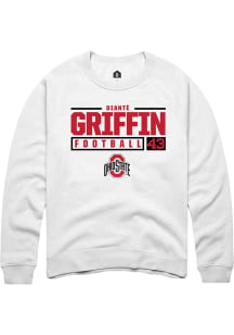 Dianté Griffin  Rally Ohio State Buckeyes Mens White NIL Stacked Box Long Sleeve Crew Sweatshirt