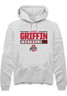 Dianté Griffin  Rally Ohio State Buckeyes Mens White NIL Stacked Box Long Sleeve Hoodie