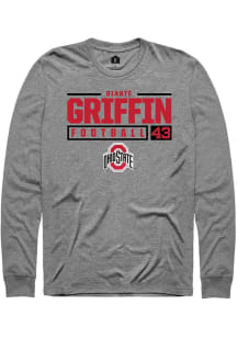 Dianté Griffin  Ohio State Buckeyes Graphite Rally NIL Stacked Box Long Sleeve T Shirt