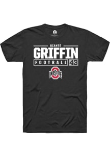 Dianté Griffin  Ohio State Buckeyes Black Rally NIL Stacked Box Short Sleeve T Shirt