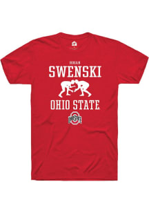 Hogan Swenski  Ohio State Buckeyes Red Rally NIL Sport Icon Short Sleeve T Shirt