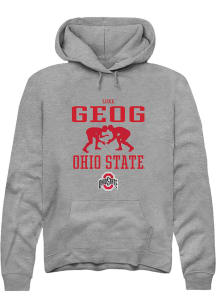 Luke Geog  Rally Ohio State Buckeyes Mens Graphite NIL Sport Icon Long Sleeve Hoodie
