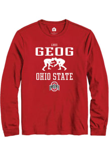 Luke Geog  Ohio State Buckeyes Red Rally NIL Sport Icon Long Sleeve T Shirt