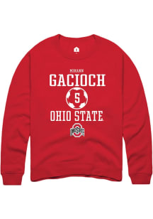 Mirann Gacioch  Rally Ohio State Buckeyes Mens Red NIL Sport Icon Long Sleeve Crew Sweatshirt