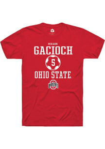 Mirann Gacioch  Ohio State Buckeyes Red Rally NIL Sport Icon Short Sleeve T Shirt