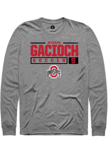Mirann Gacioch  Ohio State Buckeyes Graphite Rally NIL Stacked Box Long Sleeve T Shirt