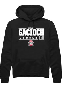Mirann Gacioch  Rally Ohio State Buckeyes Mens Black NIL Stacked Box Long Sleeve Hoodie