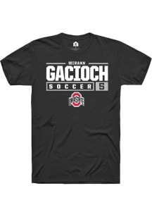 Mirann Gacioch  Ohio State Buckeyes Black Rally NIL Stacked Box Short Sleeve T Shirt