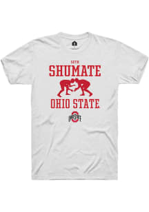 Seth Shumate  Ohio State Buckeyes White Rally NIL Sport Icon Short Sleeve T Shirt