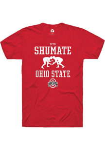 Seth Shumate  Ohio State Buckeyes Red Rally NIL Sport Icon Short Sleeve T Shirt