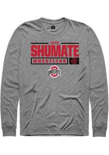 Seth Shumate  Ohio State Buckeyes Graphite Rally NIL Stacked Box Long Sleeve T Shirt