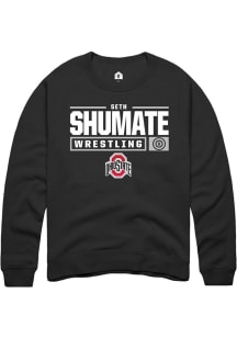 Seth Shumate  Rally Ohio State Buckeyes Mens Black NIL Stacked Box Long Sleeve Crew Sweatshirt