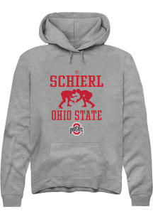 TJ Schierl  Rally Ohio State Buckeyes Mens Graphite NIL Sport Icon Long Sleeve Hoodie