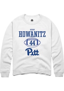 Adam Howanitz  Rally Pitt Panthers Mens White NIL Sport Icon Long Sleeve Crew Sweatshirt