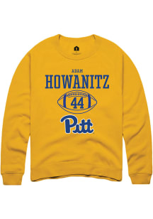 Adam Howanitz  Rally Pitt Panthers Mens Gold NIL Sport Icon Long Sleeve Crew Sweatshirt