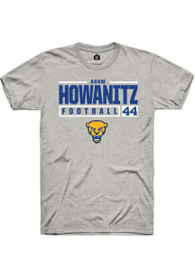 Adam Howanitz  Pitt Panthers Ash Rally NIL Stacked Box Short Sleeve T Shirt
