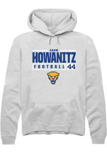 Adam Howanitz  Rally Pitt Panthers Mens White NIL Stacked Box Long Sleeve Hoodie