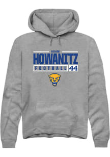 Adam Howanitz  Rally Pitt Panthers Mens Graphite NIL Stacked Box Long Sleeve Hoodie
