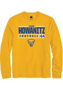 Adam Howanitz  Pitt Panthers Gold Rally NIL Stacked Box Long Sleeve T Shirt