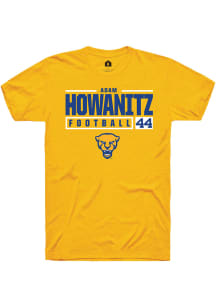 Adam Howanitz  Pitt Panthers Gold Rally NIL Stacked Box Short Sleeve T Shirt