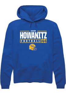 Adam Howanitz  Rally Pitt Panthers Mens Blue NIL Stacked Box Long Sleeve Hoodie
