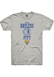 Blaire Bayless  Pitt Panthers Ash Rally NIL Sport Icon Short Sleeve T Shirt